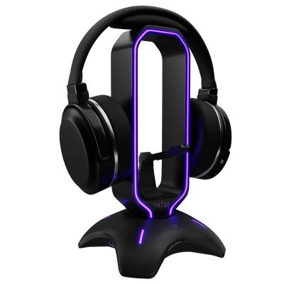 Base non glissante pour casque de jeu universel avec dock de charge RGB