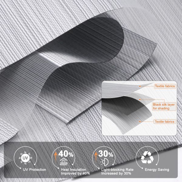 Luxury Jacquard Weave 100% Blackout Zebra Roller Blinds Customizable Window Zebra Shades Fabric