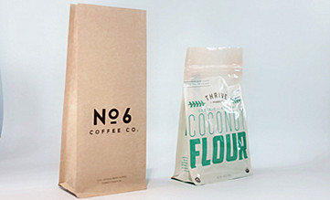 Tea / Coffee Beans Stand Up Aluminum Foil Packaging Bags With Clear Window