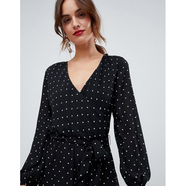 OEM hot sale long sleeve girls spot jumpsuit with wrap