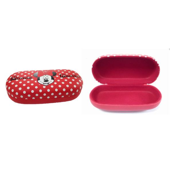 Hard PU Personalised Sunglasses Case With Red Mickey Mouse Pattern