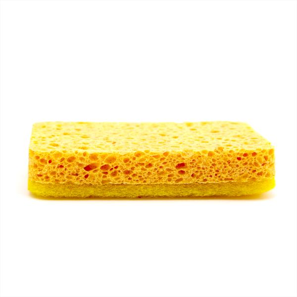 Double-sided kitchen cleaning sponge, scratch-resistant wood pulp sponge
