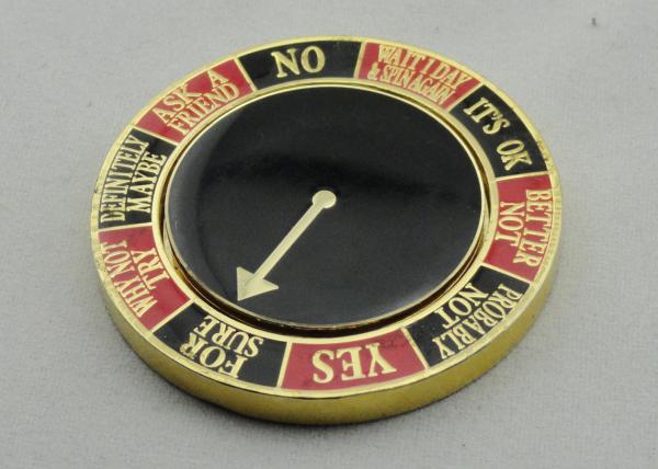 High Quality Zinc Alloy Soft Enamel Spinning Coin with Anti Brass, Anti Copper, Gold Plating