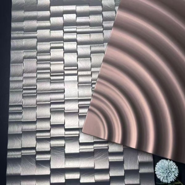 OEM PVC Membrane Foil For Furniture , 3D Geometric PVC Decorative Foil Custom Pattern