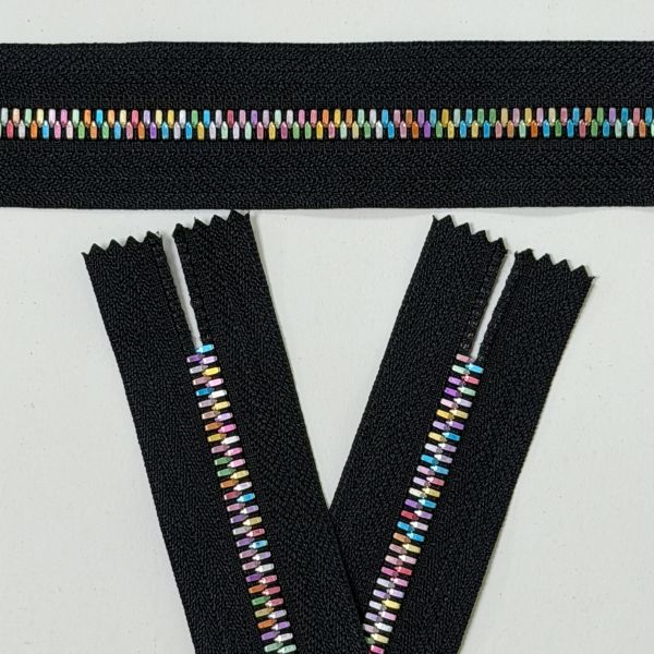 Trendy Smooth Aluminum Zipper #5 Multi Color Corn Teeth Zipper