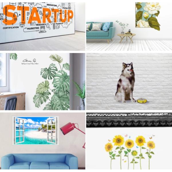 Vertical CMYK 1440dpi Wall Mural Printing Machine 360*720dpi