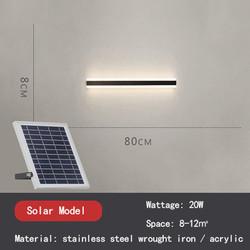 A parede solar de alumínio do ODM 3000K do OEM ilumina a fiação livre exterior para a jarda da casa de campo