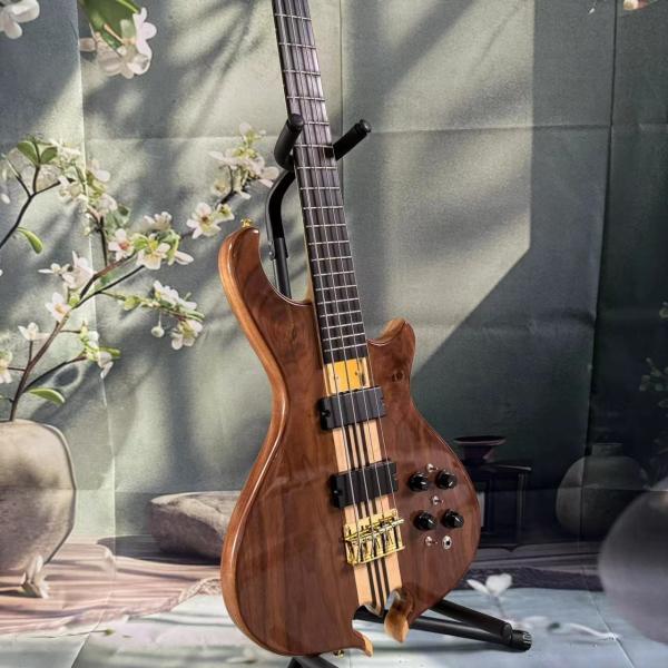 Custom Alembic Style Neck Through Body 4 Strings Electric Bass