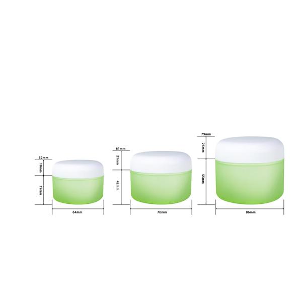 Tarro de crema de plástico PP personalizado, capacidad de 50 g, 100 g, 200 g