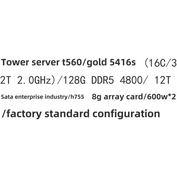 16GB 32GB Deep Learning Server DDR5 12T SATA 128G Capacity Tower Intel Xeon 2.0GHz Processor