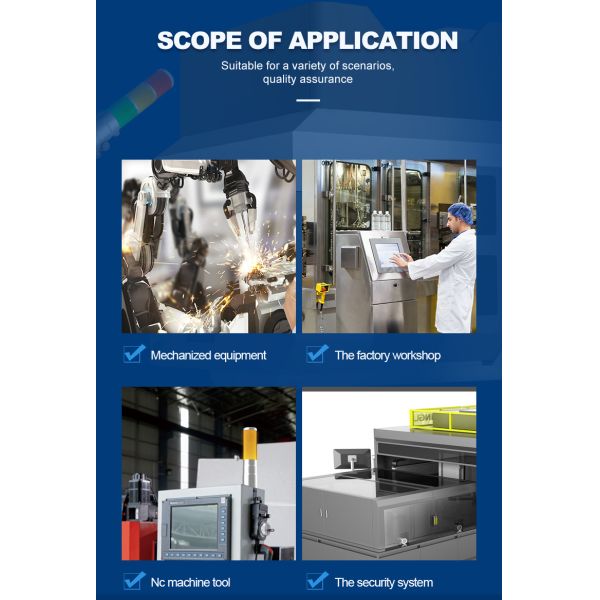 Lampe d'avertissement à LED stable pour machine-outil, pour une lueur verte et une protection anticorrosion