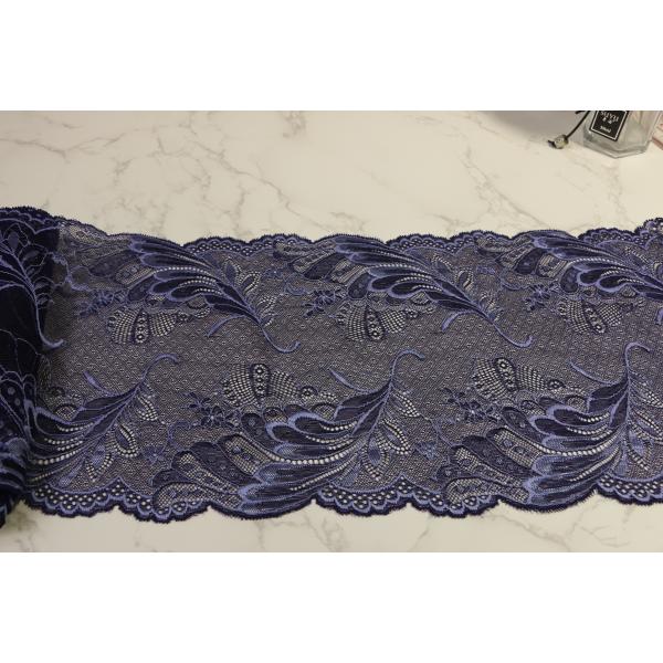 Largeur de l'équilibre 8.85in de dentelle de lingerie de bleu marine pour