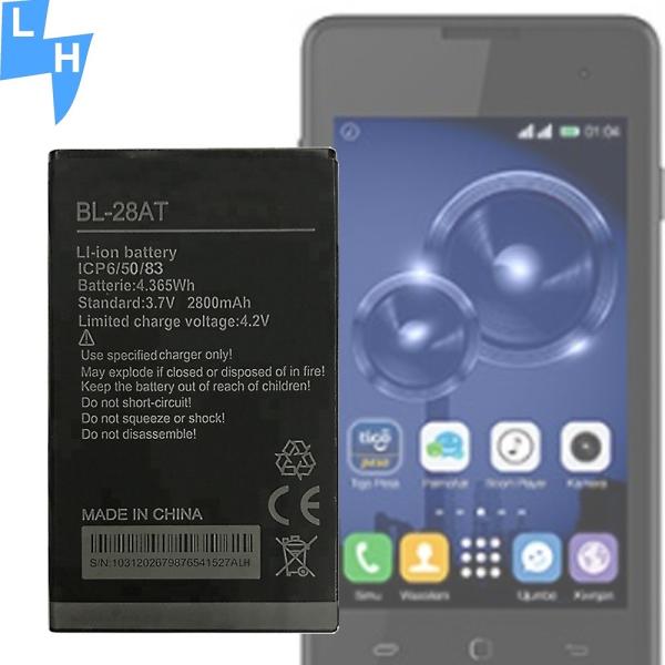 ODM BL-28AT 2800mAh Y3 Plus Bateria para telemóvel Bateria para Tecno Camon Y2
