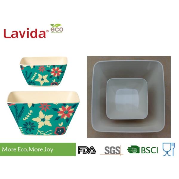 Unbreakable Christmas Bamboo Snack Bowls Anti - Slip Waterproof Delicate Appearance