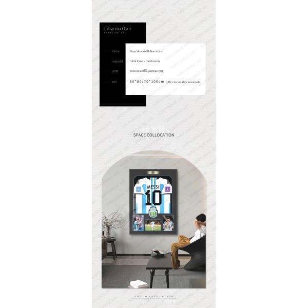Ronaldo Collection Modern Glass Crystal 3D Wall Painting for Bedroom or Bedside Decor