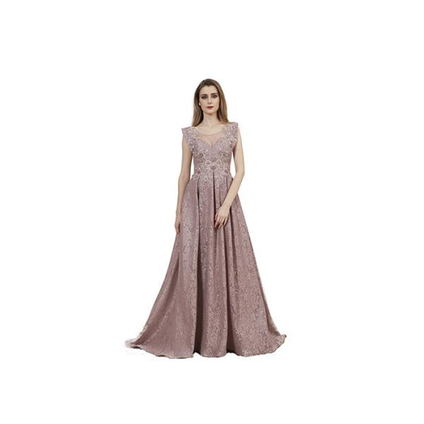 Mocha Color Embroidery Wedding Bridesmaid Dresses Floor Length / Ladies Prom