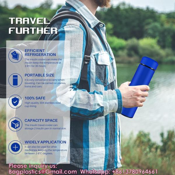48H Insulin Pens Cooler Travel Case TSA Approved Diabetic Medicine Travel Cooler, Portable Insulin Medical Cooler