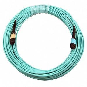 24 Fibra Óptica MTP MPO Cabos OM3 10G Aqua 25 Meter Azul