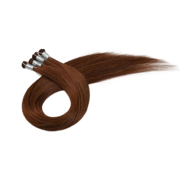 European 100% Natural Hair Weft Extensions Handtied Invisible Double Aligned Genius