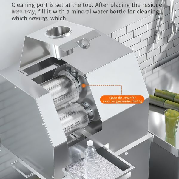 Custom-made High-Quality Commercial Sugarcane Juicer (with Engine) 304 Stainless Steel Construction High Efficiency & Energy Saving Ideal for High-Traffic Juice Bars