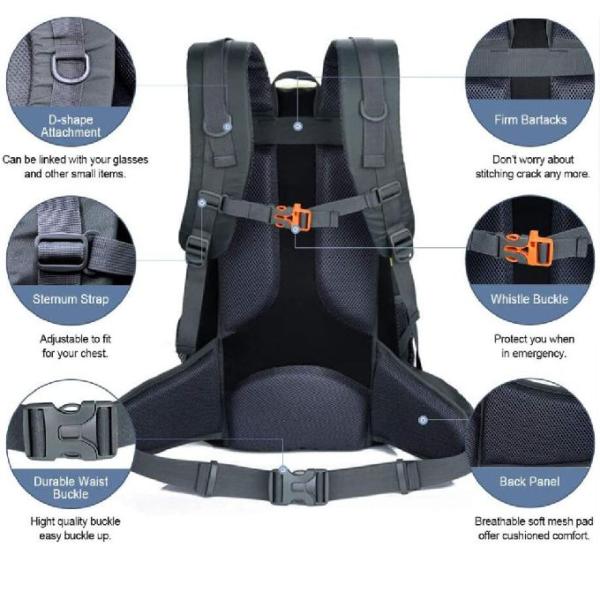 40L Lightweight Ergonomic Casual Unisex Travel Backpack