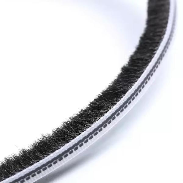 Pile Height 3-25mm Width 3-50mm 100%PP Aluminum Alloy Strip Brush Weather Stripping for Apposite Door of CLJ Sliding Door
