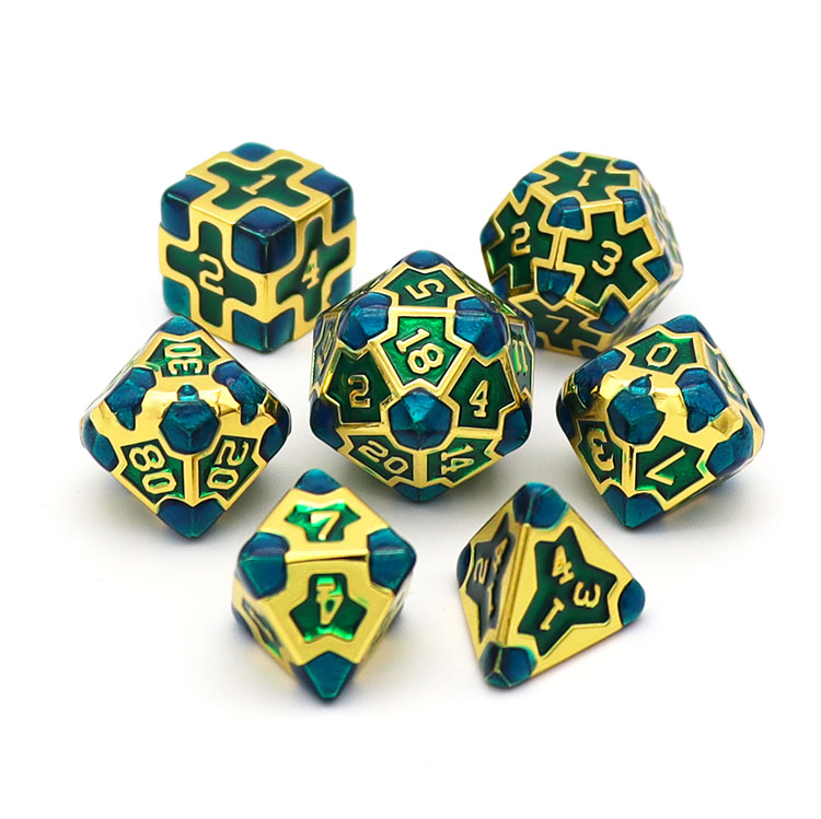 Customized Color Zinc Alloy Metal Dice Set 14-20mm for DND Games