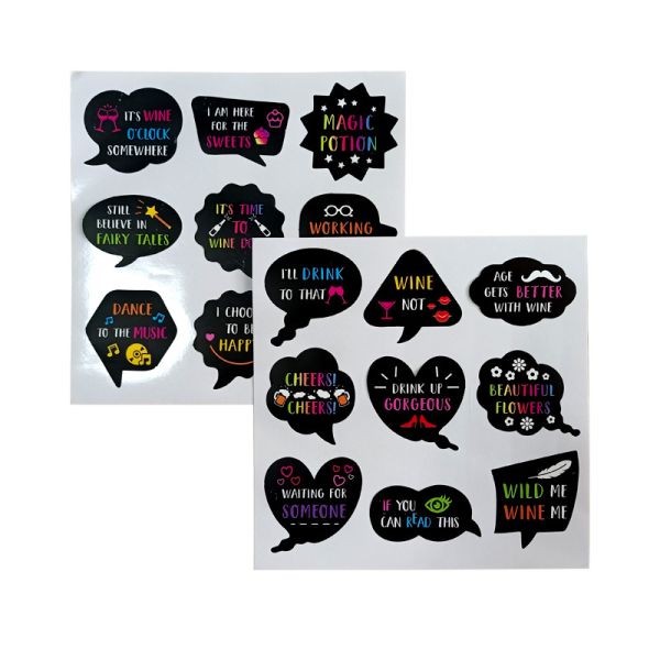 Custom Text Printed Waterproof Label Stickers PVC Vinyl Die Cut Logo