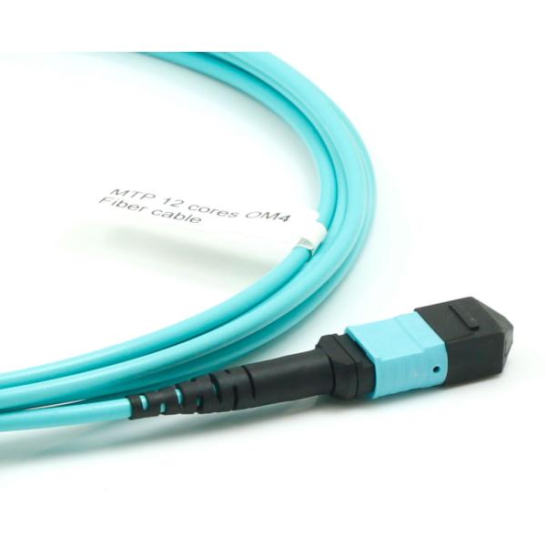 Data Center Solution MTP MPO Cable OM3 Fiber Optic Patch Cord For FTTX
