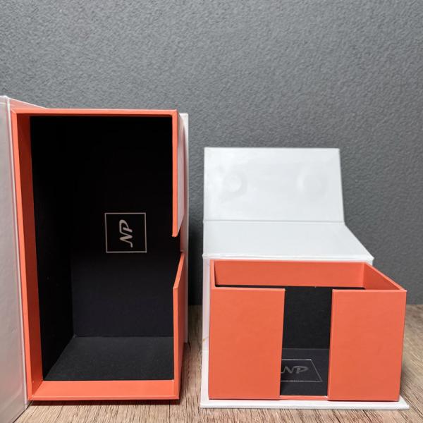 Matte White Collapsible Magnetic Gift Boxes Large Rigid Cardboard Packaging