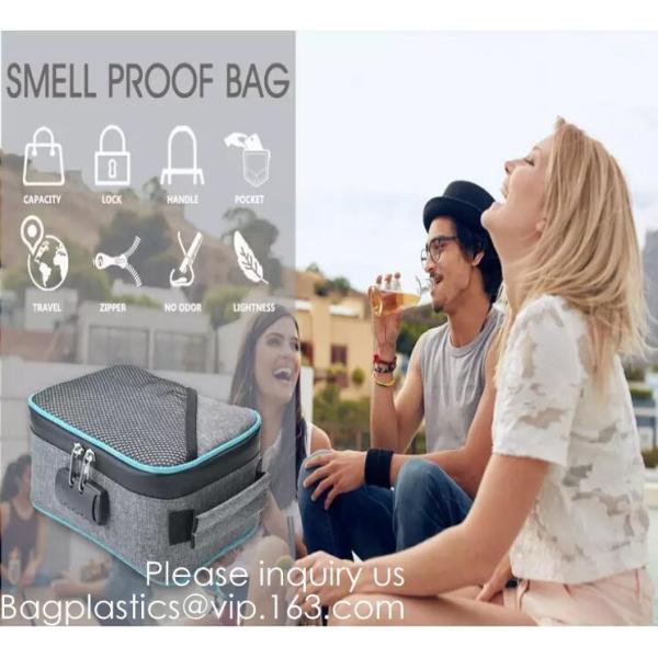 ASTM APPROVED CHILD-REISISTANT POUCH BAGS,Travel Discreet Containers Odor Blocking Resealable Storage Smell Proof Bag Wi