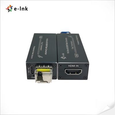 Mini fibra 4K ao prolongamento de HDMI com o transceptor ótico HD do porto de SFP