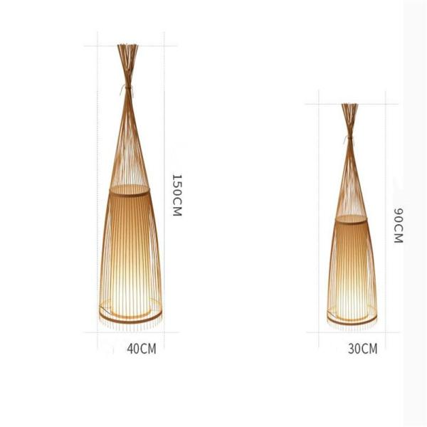 Handcrafted Bamboo Weaving Standing Lights Floor Lamps For Living Room bedroom Light