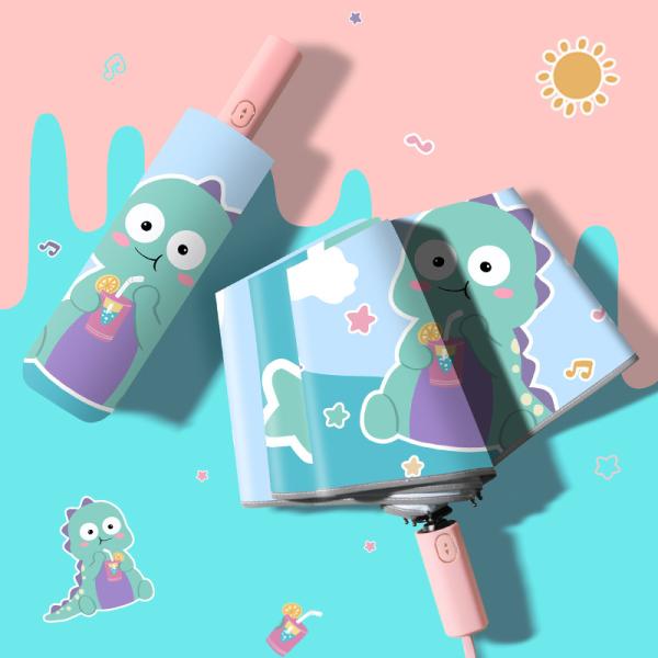 Kids' Automatic Umbrella with Anti-Rebound Function Reflective Strip and Lightweight