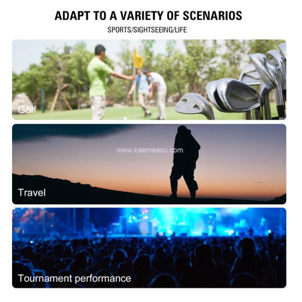 Kaemeasu 1500m Telescopio óptico Golf Medidor de distancia USB Carga 95% Transmisión H1500H