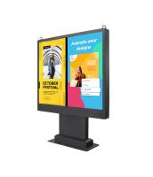 Écran de publicité imperméable de doubles d'affichage à cristaux liquides d'affichage lentes extérieures imperméables du kiosque 1500
