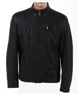 Chaquetas de cuero europeas negras del diseñador para hombre casual y elegante, chaquetas casuales