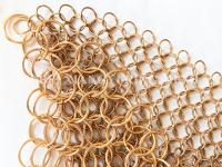 tipo tela da solda de 0.8*7mm de Chainmail Ring Mesh Curtain For Office Partition