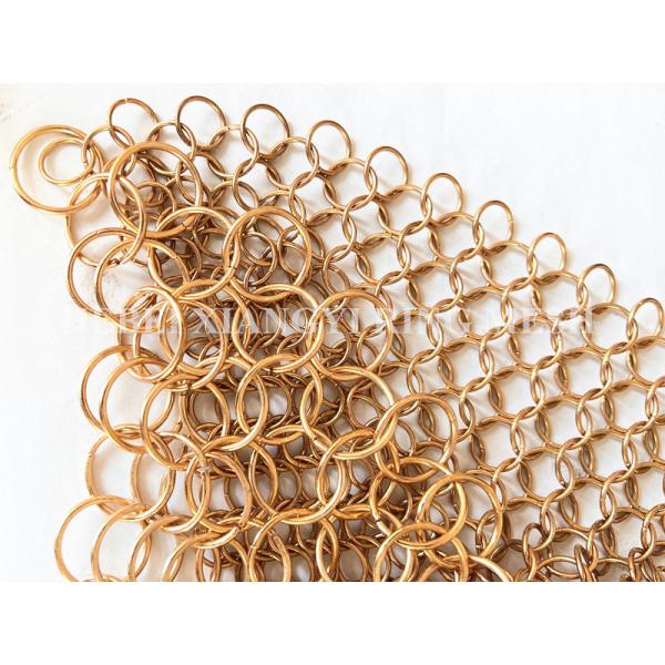 0.8*7mm Weld Type Chainmail Ring Mesh Curtain For Office Partition Screen