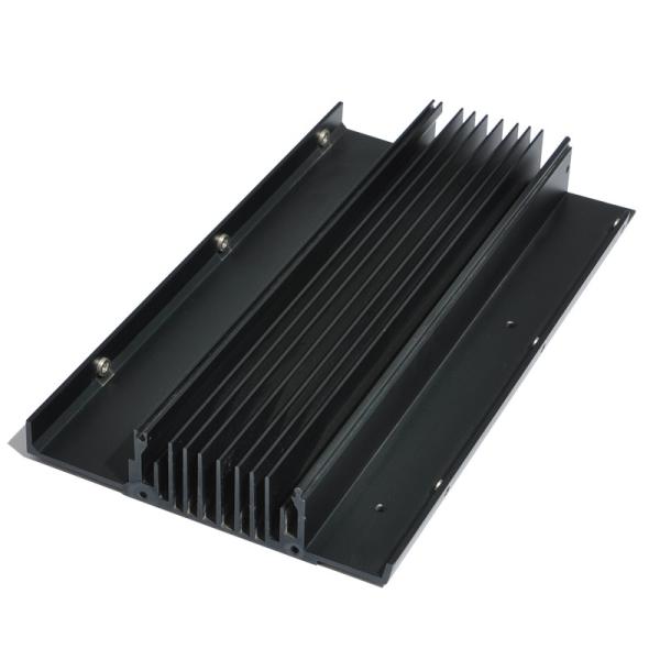 Black Anodized Aluminium Heat Sink Profiles , Electronic Aluminum Alloy Profile