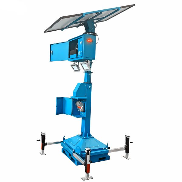 Solar Light Tower Warning Indicator Light Weather Resistant Mobile Light Tower Manufacturers
