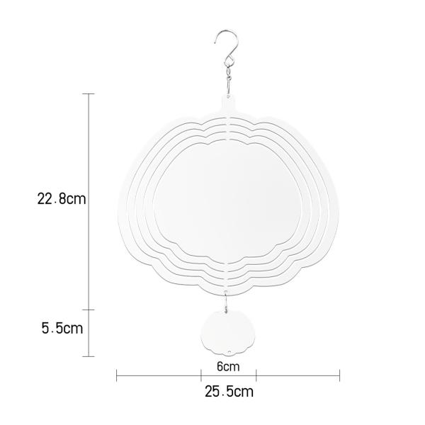 Sublimation Wind Spinner Blanks Personalized Custom Printed Aluminum Hanging Garden Christmas Decoration Wind Chimes
