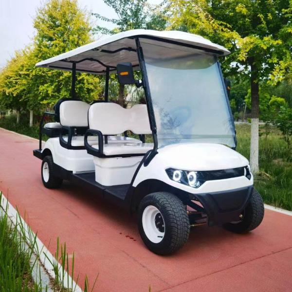 4+2 Seater White Electric Golf Cart Outdoor Lithium Battery Manufacturer Direct Wholesale Price