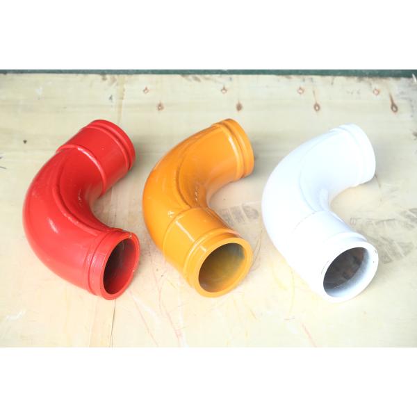 Red Orange White Color elbow Pipe 125*R275-90+80 for concrete pump truck