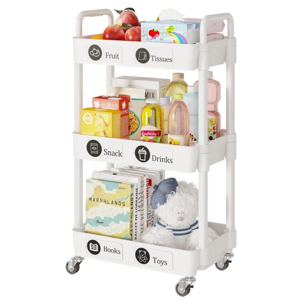 Three-layer Kitchen Rotating Shelving for Multifunctional Vegetable and Fruit Storage