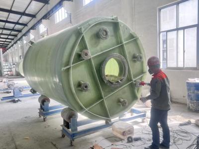 White Chemistry Mixer Frp Chemical Storage Tank Corrosion Resistance 18m3