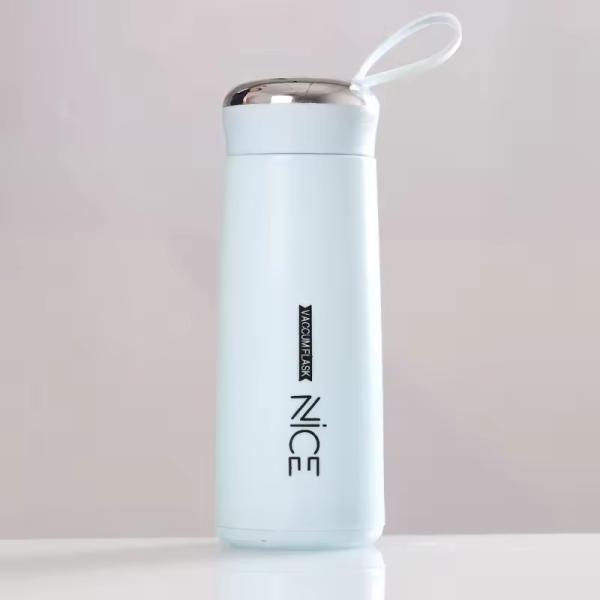 400ml Glass Mini Outdoor Portable Leakproof Water Bottle With Lanyard for Promotion