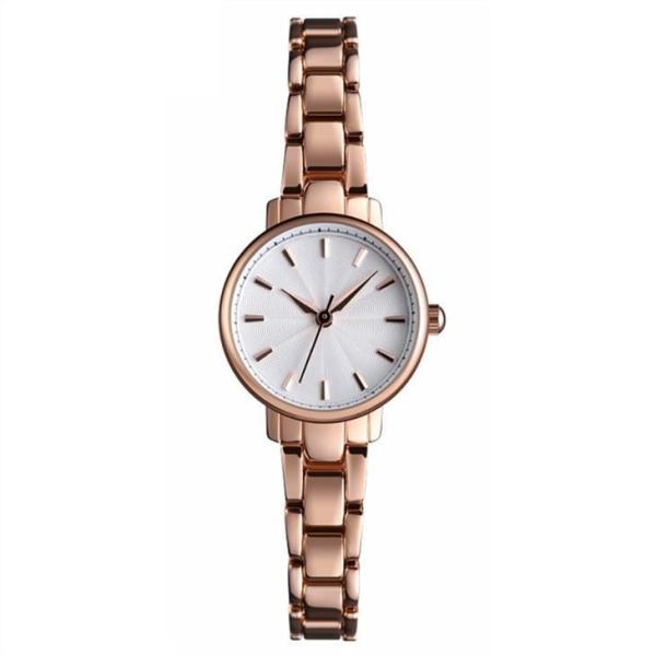 Zinc Alloy Genuine Diamond Quartz Watch 8mm Strap Glass Mirror