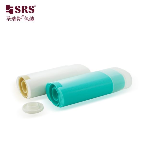 D041 40ml Oval Shape Injection Custom Color Glossy Plastic Sunscreen Stick Container