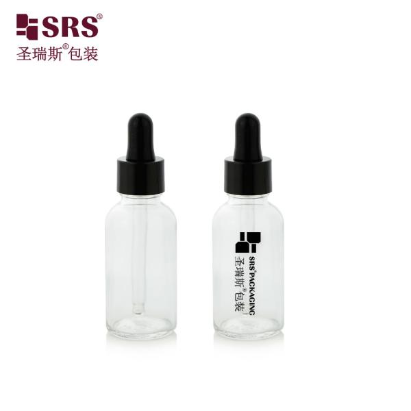 30 ml Claro Cor de estoque Entrega Rápida Pronto para Envio Garrafa Redonda de Vidro
